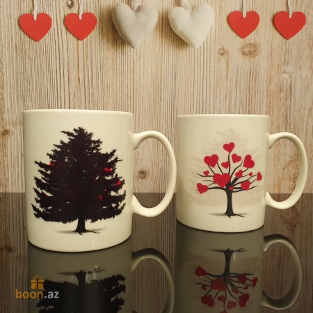 Кружка хамелеон "Дерево любви" Love tree